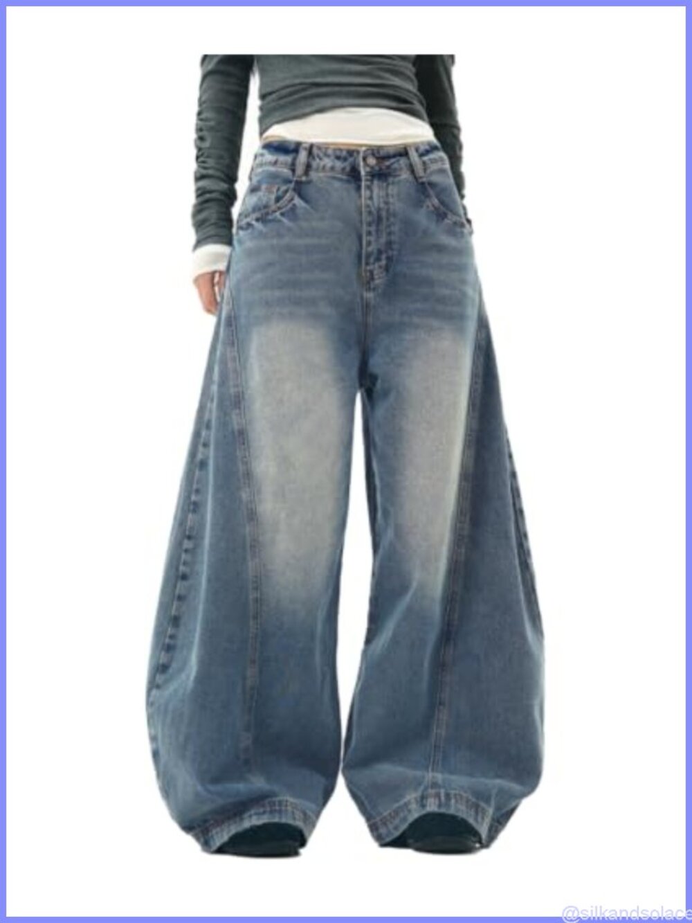 Wide Leg Baggy Jeans Women Low Rise Barrel Denim Pleated Pants